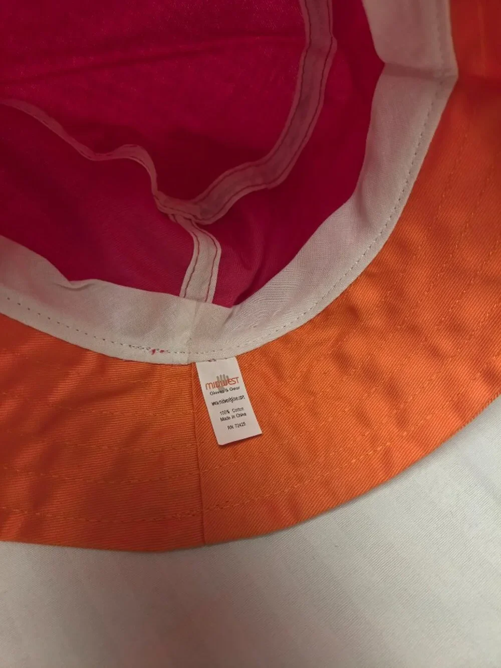 Midwest Toddler One Size Pink/ Orange Bucket Hat, New C cora_0990 (21) Message A